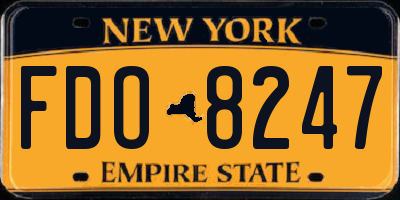 NY license plate FDO8247
