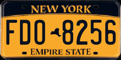 NY license plate FDO8256