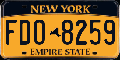 NY license plate FDO8259