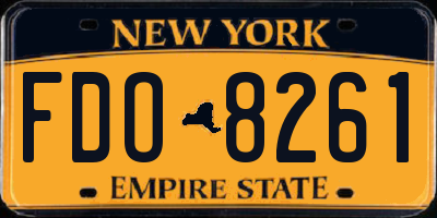 NY license plate FDO8261