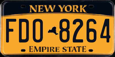 NY license plate FDO8264