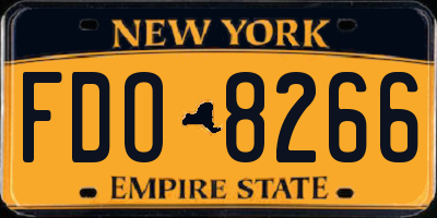 NY license plate FDO8266