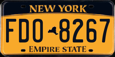 NY license plate FDO8267