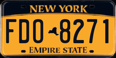 NY license plate FDO8271