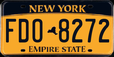 NY license plate FDO8272