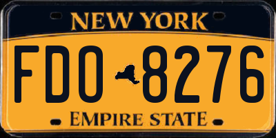 NY license plate FDO8276