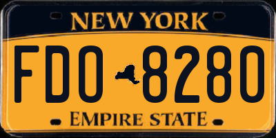 NY license plate FDO8280
