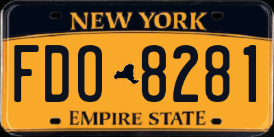 NY license plate FDO8281