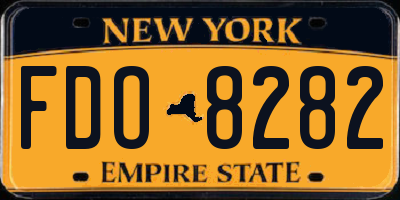 NY license plate FDO8282