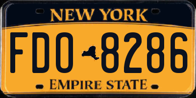 NY license plate FDO8286