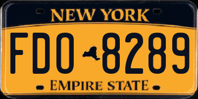 NY license plate FDO8289