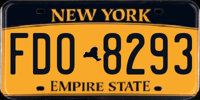 NY license plate FDO8293