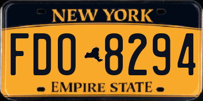 NY license plate FDO8294