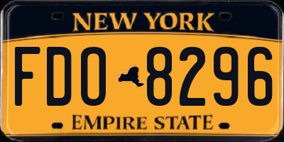 NY license plate FDO8296