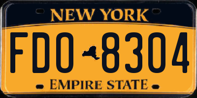 NY license plate FDO8304