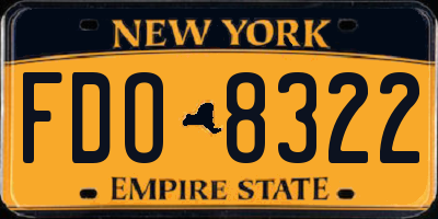 NY license plate FDO8322