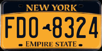 NY license plate FDO8324