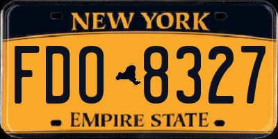 NY license plate FDO8327