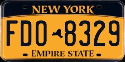 NY license plate FDO8329