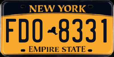 NY license plate FDO8331