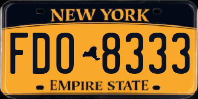 NY license plate FDO8333