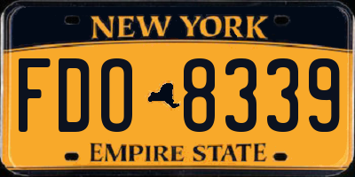NY license plate FDO8339