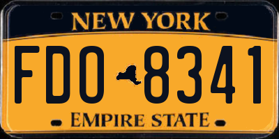 NY license plate FDO8341