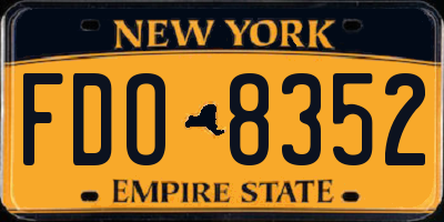 NY license plate FDO8352