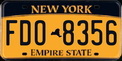 NY license plate FDO8356
