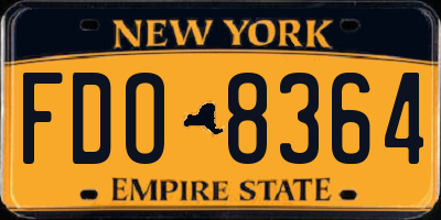 NY license plate FDO8364