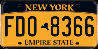 NY license plate FDO8366