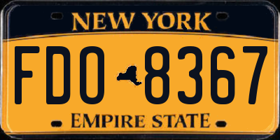 NY license plate FDO8367