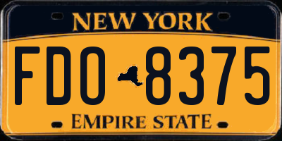 NY license plate FDO8375