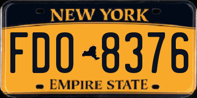 NY license plate FDO8376