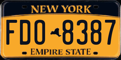 NY license plate FDO8387