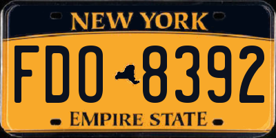 NY license plate FDO8392