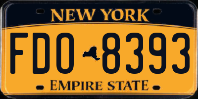 NY license plate FDO8393