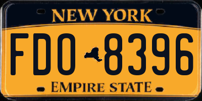 NY license plate FDO8396