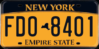 NY license plate FDO8401
