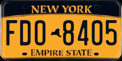 NY license plate FDO8405