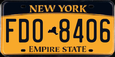 NY license plate FDO8406