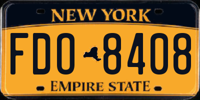 NY license plate FDO8408