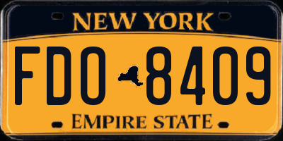 NY license plate FDO8409