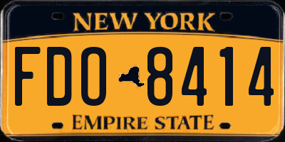 NY license plate FDO8414