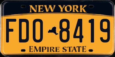 NY license plate FDO8419