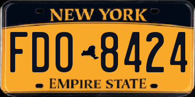 NY license plate FDO8424