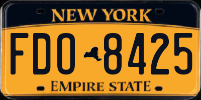 NY license plate FDO8425