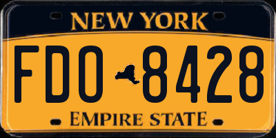 NY license plate FDO8428