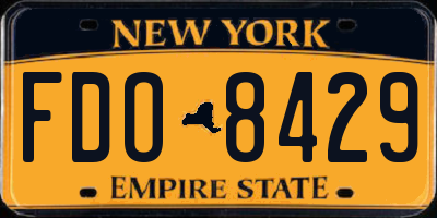 NY license plate FDO8429