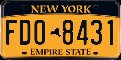 NY license plate FDO8431